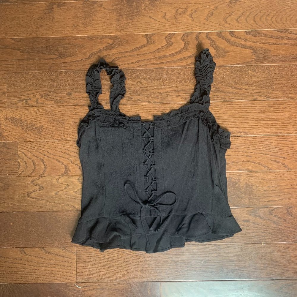 H&M Black Frill Tank